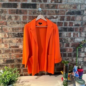 J.Crew orange blazer sweater